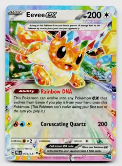 Pokemon TCG Eevee ex Double Rare Holo Card 075/131 - Image 1