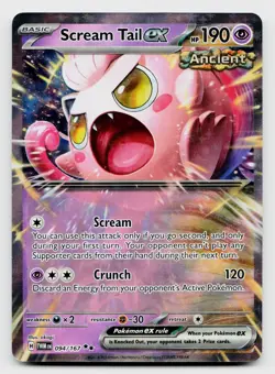 Pokemon TCG Scream Tail ex Ancient 094/167 Double Rare Holo Card - Image 1