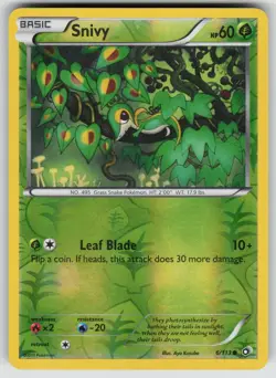Snivy 6/113 Common Legendary Treasures Pokemon Reverse Holo Lightly Played - Image 1