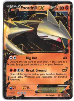 Excadrill EX 82/113 Holo Ultra Rare Legendary Treasures Pokemon - Image 1