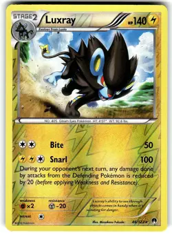 Pokemon Luxray 46/122 BREAKpoint Rare Reverse Holo NM - Image 1