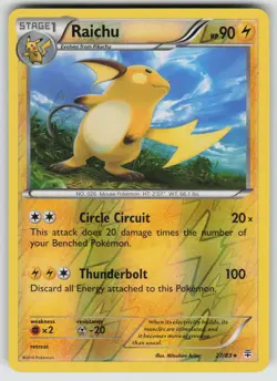 Raichu 27/83 Holo Rare Generations Pokemon Reverse Holo Near Mint - Image 1