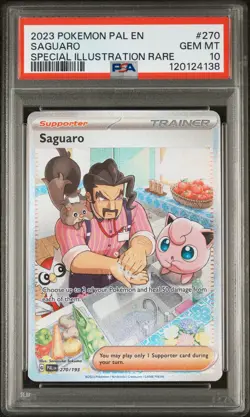 2023 POKEMON PAL EN-PALDEA EVOLVED SPECIAL ILLUSTRATION RARE #270 SAGUARO PSA 10 - Image 1