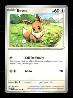 Eevee 113/142 Stellar Crown NM/M Pokemon - Image 1