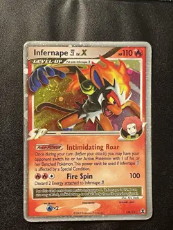 Pokemon Infernape E4 Lv. X Rising Rivals 108/111 Perfect Hand Swirl - Image 2