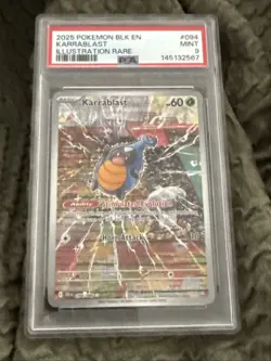 KARRABLAST #094 ILLUSTRATION RARE 2025 POKEMON BLK EN BLACK BOLT PSA 9 MINT - Image 1