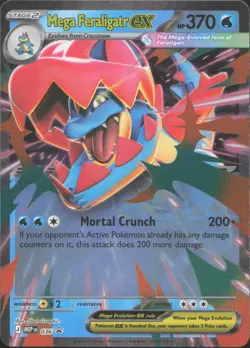 Mega Feraligatr ex 036 Holo Promo ME: Mega Evolution Promo Pokemon Near Mint - Image 1