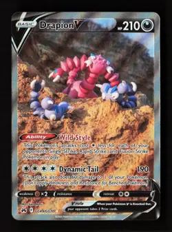 Drapion V GG49/GG70 Holo V Rare Crown Zenith Galarian Gallery Pokemon Near Mint - Image 1