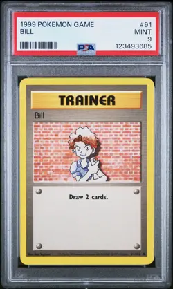 1999 Pokemon Game # 91 Bill PSA 9 Card MINT! Trusted Seller! Free Ship! Base Set - Image 1