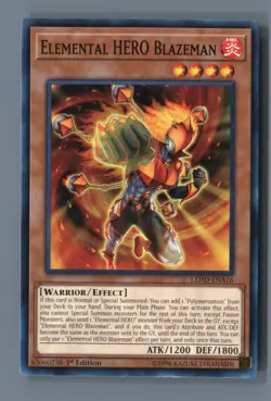 Elemental HERO Blazeman LEHD-ENA16 Legendary Hero Decks Yu-Gi-Oh 1st Edition LP - Image 1