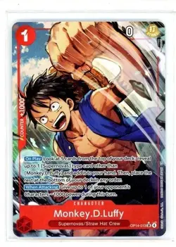 One Piece The Azure Sea’s Seven Monkey D Luffy OP14-013 SR Alt Art English - Image 1