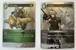 Final Fantasy TCG Foil Cloud 1-182L & Chocobo 1-075C FFVII Card Lot - Image 1