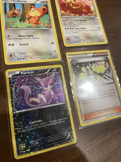 Pokemon Radiant Collection 4-card Bundle NM Teddiursa Ursaring Purrloin Elesa - Image 2