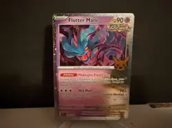 2024 Pokemon Flutter Mane 078 Trick or Trade TEF Cosmos Holo Rare SWIRL Card NM+ - Image 1