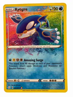 Pokemon TCG Kyogre Shining Fates 021/072 Rare Holo Card - Image 1