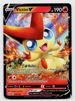 Pokemon TCG Victini V Ultra Rare Holo Card 021/163 - Image 1