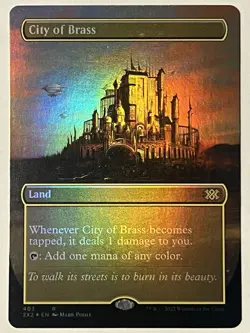 MTG City of Brass - 2X2 403 - Borderless FOIL - NM - FREE SHIPPING - Image 1