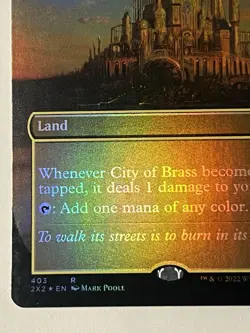 MTG City of Brass - 2X2 403 - Borderless FOIL - NM - FREE SHIPPING - Image 5