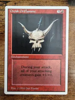 MTG Orcish Oriflamme ⭐SUMMER MAGIC EDGAR 1994⭐ ⭐NM+ 11 REAL HQ PICS!⭐ Vintage - Image 1