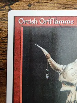 MTG Orcish Oriflamme ⭐SUMMER MAGIC EDGAR 1994⭐ ⭐NM+ 11 REAL HQ PICS!⭐ Vintage - Image 3