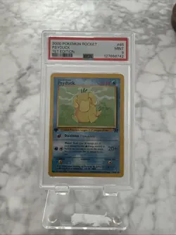 💎FRESH CERT TRUE GEM💎 2000 Pokemon Team Rocket 1st Edition Psyduck Psa 9 - Image 1