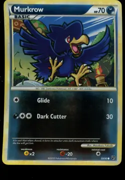MURKROW 59 REVERSE HOLO POKEMON COMMON HGSS UNDAUNTED | NM/M - Image 1