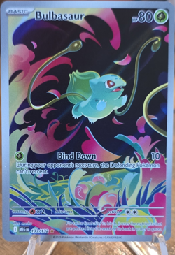 Pokemon TCG Bulbasaur 133/132 Me01 Mega Evolution Holo Illustration Rare 80 HP - Image 1