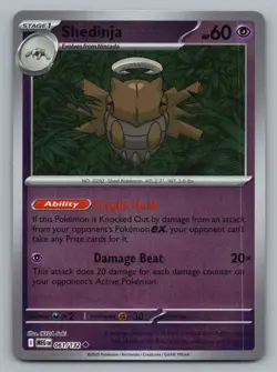 SHEDINJA 061/132 UC MEGA EVOLUTION POKEMON REVERSE HOLO NM MEG 2025 - Image 1