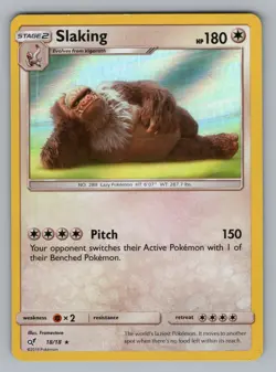 SLAKING 18/18 R DETECTIVE PIKACHU _POKEMON HOLO LP DET 2019 - Image 1