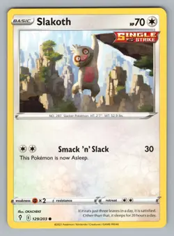 SLAKOTH 129/203 C EVOLVING SKIES POKEMON NM EVS 2021/ - Image 1