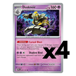 4x Dusknoir - 037/131 - SV: Prismatic Evolutions (PRE) Pokemon Playset x4 - Image 1