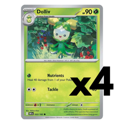 4x Dolliv - 022/182 - SV10: Destined Rivals (DRI) Pokemon Playset x4 - Image 1