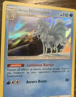 Pokemon | Alolan Ninetales | 28/147 Holo Card TCG 2017 - Image 2