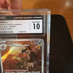 Mandibuzz CGC 10 Art Rare Holo 145/086 Black Bolt Japanese Pokemon TCG - Image 2