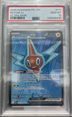 Pokemon Rotom ex 111/094 Ultra Rare Phantasmal Flames Japanese PSA 10 Gem Mint - Image 1