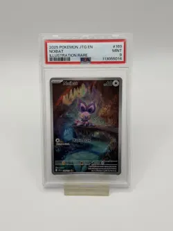 Pokemon Noibat 169/159 Sv09 Journey Together Illus Rare Holo PSA 9 EN - Image 1