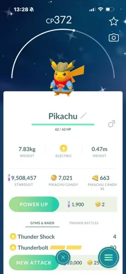 Pokemon Go Shiny Pikachu Excavator Costume - Image 1