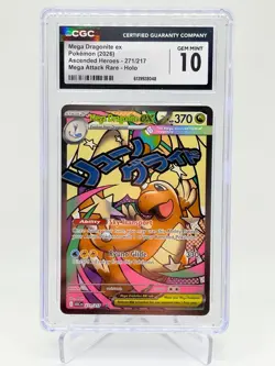 Mega Dragonite EX 271/217 Attack Rare Holo Pokemon CGC 10 Gem Mint - Image 1