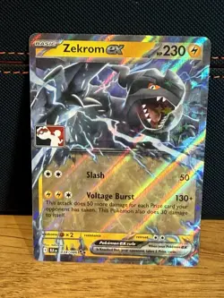 Zekrom ex 034/086 NM STAMPED BLK Play! Pokemon Prize Pack Series 8 - Image 1