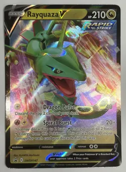 Pokemon Rayquaza V SWSH147 Sword & Shield Promo Rapid Strike Holo English - Image 1