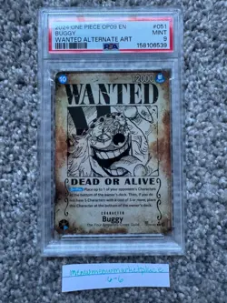 One Piece Buggy OP09-051 Emperors in the New World Wanted Alt Art - PSA 9 - Image 1