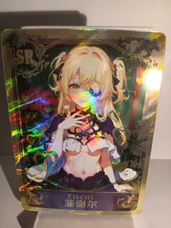 FISCHL GENSHIN IMPACT SR Holographic Custom Art Goddess Story Anime Card - Image 1