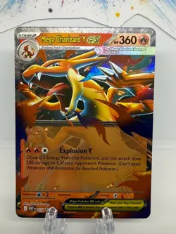 Pokemon Mega Charizard Y ex Mega Evolution Holo Black Star Promo Near Mint TCG - Image 2