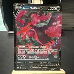 Galarian Moltres V 097/198 Holo V Rare Chilling Reign Pokemon Near Mint - Image 1