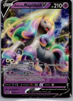 Galarian Rapidash V SWSH111 Holo Promo Sword & Shield Promo Pokemon Near Mint - Image 1