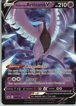 Galarian Articuno V 058/198 Holo V Rare Chilling Reign Pokemon Near Mint - Image 1
