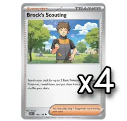 4x Brock's Scouting 146/159 Journey Together Pokemon Playset x4 - Image 1