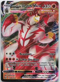 Single Strike Urshifu VMAX 086/163 Holo VMAX Rare Battle Styles Pokemon NM - Image 1