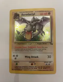 Pokemon Aerodactyl 1/62 Fossil Holo Rare 1999 English Unlimited Stage 1 60 HP - Image 1