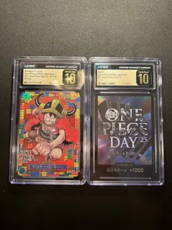 CGC Pristine 10 One Piece Day '25 Monkey D. Luffy P-110 + Don!! JP Foil - Image 1